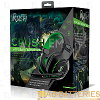 Наушники полноразмерные Smartbuy Rush CRUSH'EM с микр. игровые черный зеленый (1/20) 