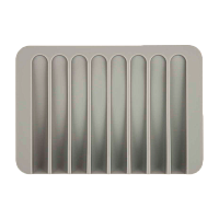 Мыльница Рыжий кот 11.3х8х1.1см силикон серый (1/24/288)