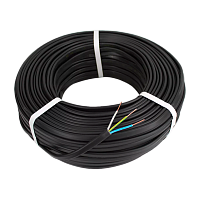 Кабель электрический МарПосад ВВГ Пнг 3 х 1.5 кв.мм черный НЕ ГОСТ  бухта 100м (цена за 1м.)