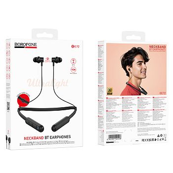Наушники внутриканальные Borofone BE72 bluetooth 5.4 с микр. спорт. черный (1/84) 
