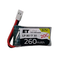 Аккумулятор ET LP801730-20CM Li-Pol, 3.7В, 260мАч (1/20)