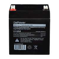 Аккумулятор свинцово-кислотный GoPower LA-1245 12V 4.5Ah клеммы T1/ F1 (1/10)