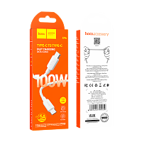 Кабель HOCO X96 Type-C (m)-Type-C (m) 1м 3.0A 100W ПВХ белый (1/31/310)