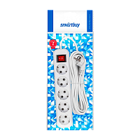 Удлинитель Smartbuy 5р.С/З 16A 7.0м с выкл. ПВС 3x1мм² белый