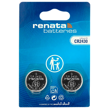 Батарейка Renata CR2430 BL2 Lithium 3V (2/20/200) 