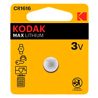 Батарейка Kodak MAX CR1616 BL1 Lithium 3V (1/60/240/50400)