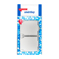 Розетка Smartbuy "Сатурн" 2гн. 16A С/З пластик с крышкой белый
