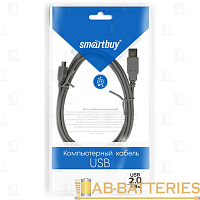 Кабель Smartbuy K-640 USB (m)-miniUSB (m) 1.8м 2.1A силикон прозрачный (1/200)