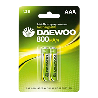 Аккумулятор бытовой Daewoo HR03 AAA BL2 NI-MH 800mAh (2/20/100)