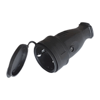 Гнездо штепсельное Прогресс c/з  каучуковое с крышкой черное  (1/20/200)