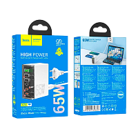 Сетевое З/У HOCO N36 3USB/Type-C 65W белый