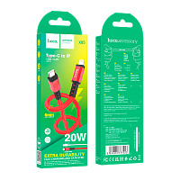 Кабель HOCO X85 Lightning (m)-Type-C (m) 1м 20W TPE красный (1/35/350)