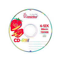 Диск CD-RW Smartbuy 4-12x 80min 50шт. cake box (50/250)