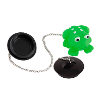 Пробка для ванной Рыжий кот "Лягушка" зеленый (1/18/72)