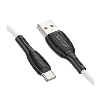 Кабель Borofone BX86 USB (m)-Type-C (m) 1.0м 3.0A силикон белый (1/360)