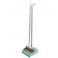 Щетка для пола Рыжий кот BROOM с совком зеленый