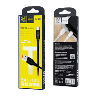 Кабель GFPower 01T USB (m)-Type-C (m) 1м 2.4A ПВХ черный (1/200/800)