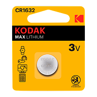 Батарейка Kodak MAX CR1632 BL1 Lithium 3V (1/60/240/36000)