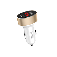 Автомобильное З/У HOCO Z26 2USB 2.1A белый (1/20/120)