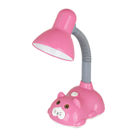 Светильник настольный Camelion KD-385 КОТ 40W 230V E27 на основании розовый (1/16)