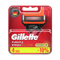 Сменные кассеты Gillette "FUSION POWER Proglide" 5 лезвий 4шт. (цена за 1 шт) (4/40)