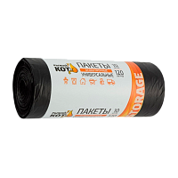 Мешки для мусора Рыжий кот 120л 40мкм ПВД 10шт. особо прочные черный (1/15)