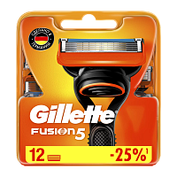 Сменные кассеты Gillette FUSION 5 лезвий 12шт. (цена за 1 шт) (12/120)