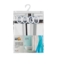 Штора для ванной Рыжий кот 180х180см PEVA квадраты (1/12/36)