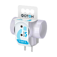Разветвитель Фотон АМ 6-3Т 3р.Б/З 6A белый (1/20/120)