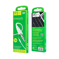 Кабель AUX GFPower J01 Jack 3.5mm (m)-Jack 3.5mm (m) 1.0м ПВХ белый (1/200/800)