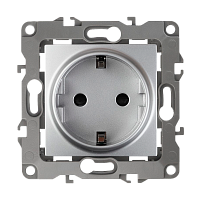 Розетка ЭРА 12-2101-03 1гн. 16A С/З алюминий (1/10/100)
