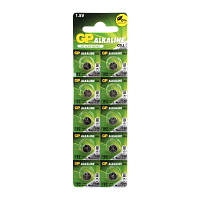Батарейка GP G3/LR736/LR41/392A/192 BL10 Alkaline 1.5V отрывные (10/250/5000) R 