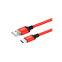 Кабель HOCO X14 USB (m)-Type-C (m) 1м 2.0A нейлон красный черный (1/33/330)