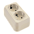 Розетка Makel Siva Ustu 2гн. 16A С/З кремовый 45282 (1/10)