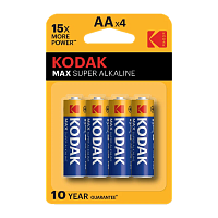 Батарейка Kodak MAX LR6 AA BL4 Alkaline 1.5V (4/80/400/17600)