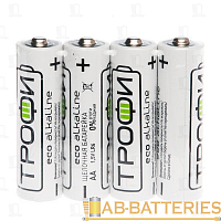 Батарейка Трофи Eco LR6 AA Shrink 4 Alkaline 1.5V (4/60/720/21600)