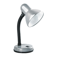 Светильник настольный Camelion KD-301 40W 230V E27 на основании серебряный (1/12)
