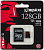 Карта памяти microSD Kingston 128GB Class10 UHS-I (U3) 90 МБ/сек с адаптером