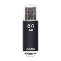 Флеш-накопитель Smartbuy V-Cut 64GB USB2.0 пластик черный 
