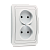Розетка Makel Mimoza 2гн. 16A белый 12017