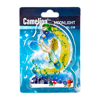 Ночник Camelion NL-238 "Месяц" 1LED 0.5W в розетку (1/18/72)