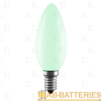Лампа накаливания General Electric E14 25W 230V свеча матовая зеленый