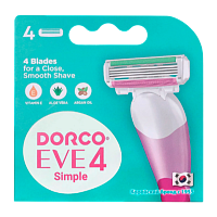 Сменные кассеты DORCO "EVE4 Simple" 4 лезвия 4шт. (цена за 1 шт)