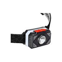 Фонарь налобный Космос 511Lit 2WLED+2WSMDLED+цвет.подсветка от аккум IP54 7 реж черный (1/30/240)