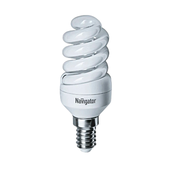 Лампа люминесцентная Navigator SF10 E14 9W 2700К 220-240V спираль (1/12/108)