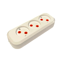 Колодка Прогресс 3р.Б/З белый (без инд.упаковки) (1/10/100)