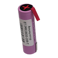 Аккумулятор ET IMR18650-20R-T, 20/35А, Li-Ion высокая токоотдача, 2000мАч с выводом