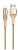 Кабель Borofone BX21 USB (m)-Lightning (m) 1.0м 2.4A ткань золотой (1/648)