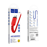 Кабель HOCO X59 USB (m)-Lightning (m) 1м 2.4A нейлон красный (1/30/300)