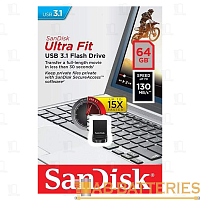 Флеш-накопитель SanDisk Ultra Fit CZ430 64GB USB3.1 пластик черный